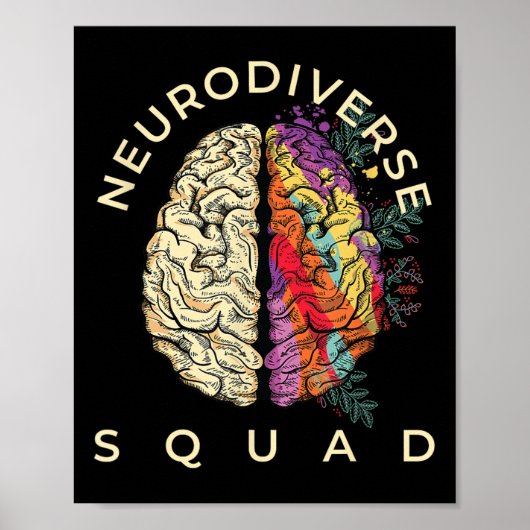 Neurodiversiteit Shirt Autisme Spectrum ASS ADHD Poster (Voorkant)