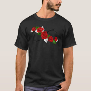 Neurodiversiteit Symbool Rode Roos Oneindigheid Au T-shirt