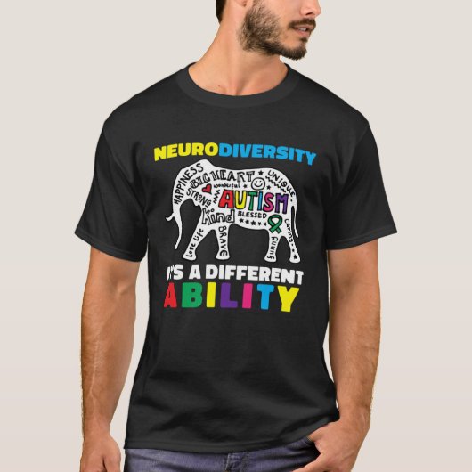 Neurodiversiteit Symbool Vermogen Autisme Wezen Ma T-shirt (Voorkant)