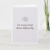 Neurodiversiteit trots hersenen inspirerende groet kaart (Voorkant)