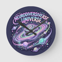 Neurodiversiteit Universum ADHD Autisme Huisdecora Ronde Klok