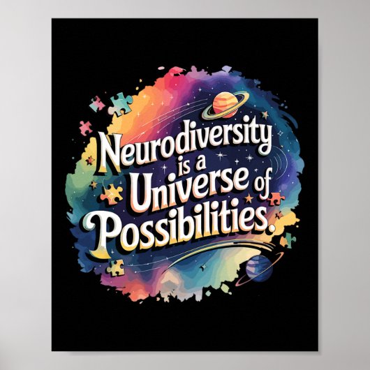 Neurodiversiteit Universum van mogelijkheden in de Poster (Voorkant)