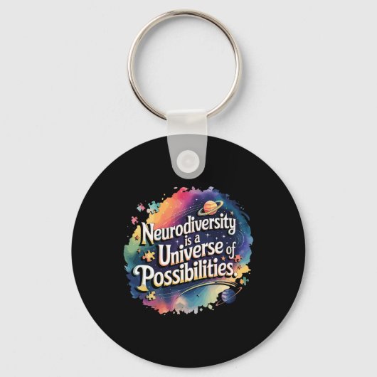 Neurodiversiteit Universum van mogelijkheden in de Sleutelhanger (Voorkant)