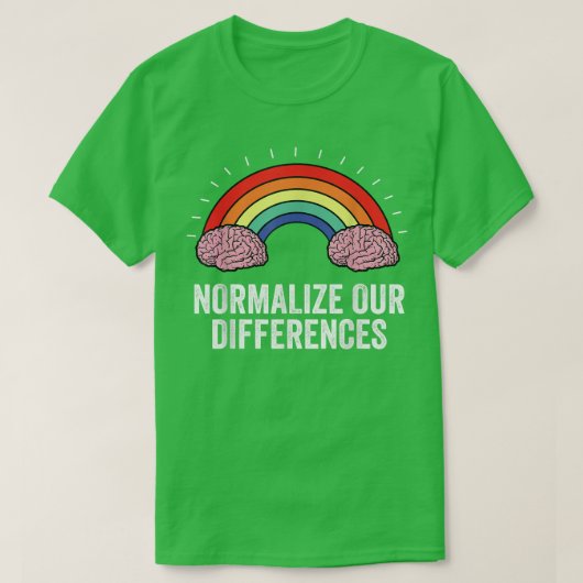 Neurodiversiteit Verschillend brein ADHD autisme A T-shirt (Design voorkant)