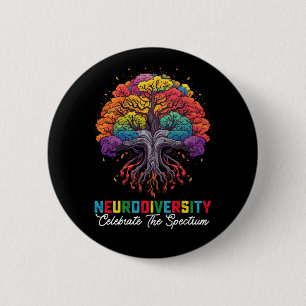 Neurodiversiteit Vier Het Autisme Spectrum Ronde Button 5,7 Cm