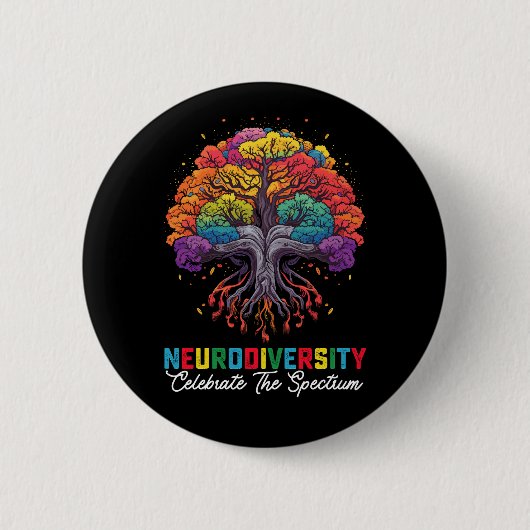 Neurodiversiteit Vier Het Autisme Spectrum Ronde Button 5,7 Cm (Voorkant)