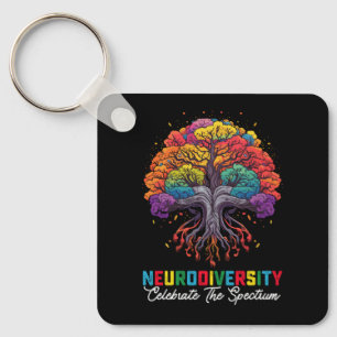 Neurodiversiteit Vier Het Autisme Spectrum Sleutelhanger