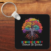 Neurodiversiteit Vier Het Autisme Spectrum Sleutelhanger (Voorkant)