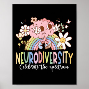 Neurodiversiteit Vier Het Spectrum Brein Autisme Poster