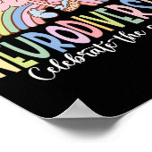 Neurodiversiteit Vier Het Spectrum Groovy Brein Poster (Hoek)