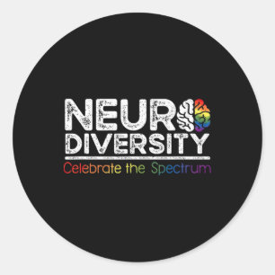 Neurodiversiteit vieren geestelijke gezondheid ADH Ronde Sticker