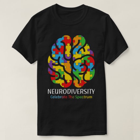 Neurodiversiteit vieren het spectrum1 t-shirt (Design voorkant)