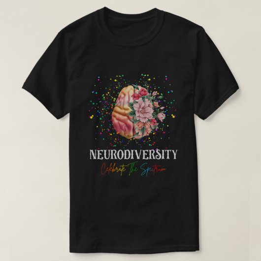 Neurodiversiteit vieren het spectrum ADHD brein A T-shirt (Design voorkant)