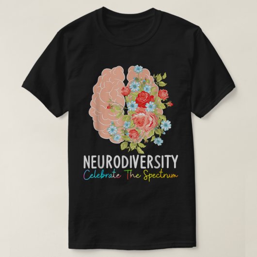 Neurodiversiteit vieren het spectrum ADHD brein A T-shirt (Design voorkant)