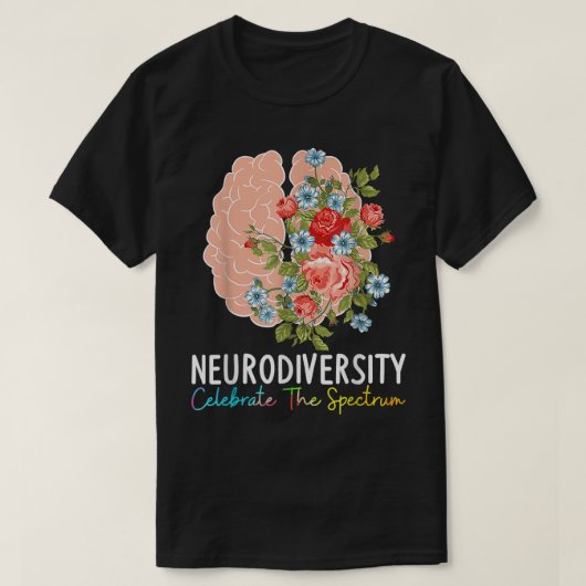 Neurodiversiteit vieren het spectrum ADHD brein A T-shirt (Design voorkant)