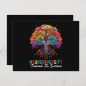 Neurodiversiteit vieren het spectrum autisme briefkaart (Voorkant / Achterkant)