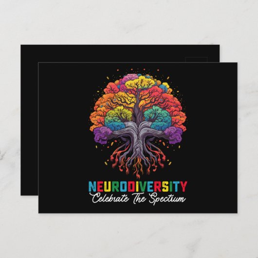 Neurodiversiteit vieren het spectrum autisme briefkaart (Voorkant / Achterkant)