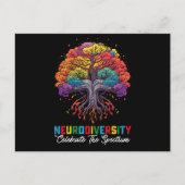 Neurodiversiteit vieren het spectrum autisme briefkaart (Voorkant)
