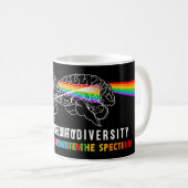 Neurodiversiteit, vieren het spectrum. De hersenen Koffiemok (Voorkant rechts)