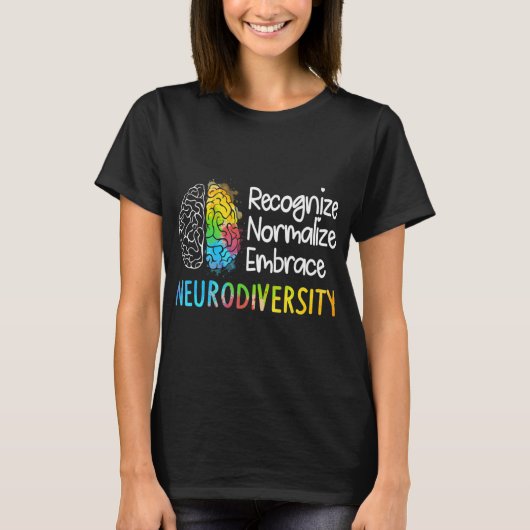 Neurodiversiteit, vieren het spectrum. De hersenen T-shirt (Voorkant)