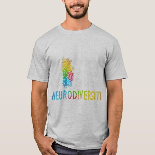 Neurodiversiteit, vieren het spectrum. De hersenen T-shirt (Voorkant)