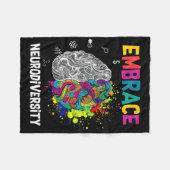Neurodiversiteit vieren het spectrum - hersenautis fleece deken (Voorkant (Horizontaal))