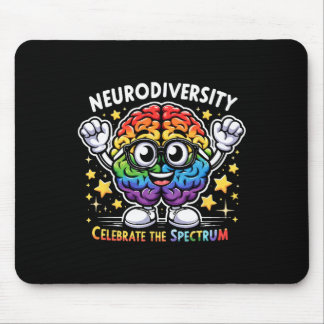 Neurodiversiteit vieren het spectrum - hersenautis muismat