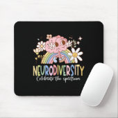 Neurodiversiteit vieren het spectrum - hersenautis muismat (Met muis)
