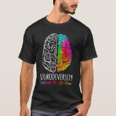 Neurodiversiteit vieren het spectrum - hersenautis t-shirt (Voorkant)