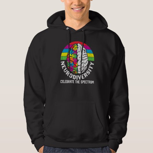 Neurodiversiteit vieren het spectrum hoodie (Voorkant)