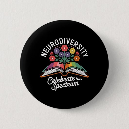 Neurodiversiteit vieren het spectrum van autisme ronde button 5,7 cm (Voorkant)