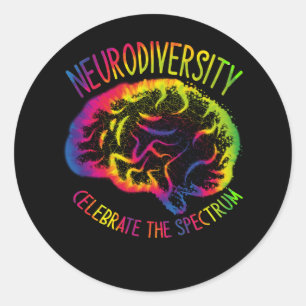Neurodiversiteit vieren het spectrum van autisme ronde sticker
