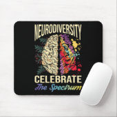 Neurodiversiteit viert het spectrum van autisme muismat (Met muis)