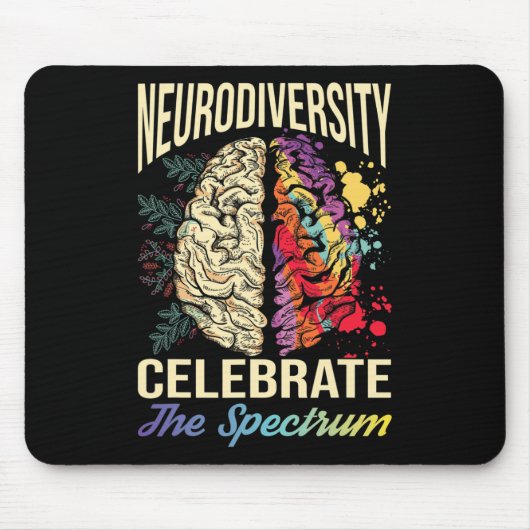 Neurodiversiteit viert het spectrum van autisme muismat (Voorkant)