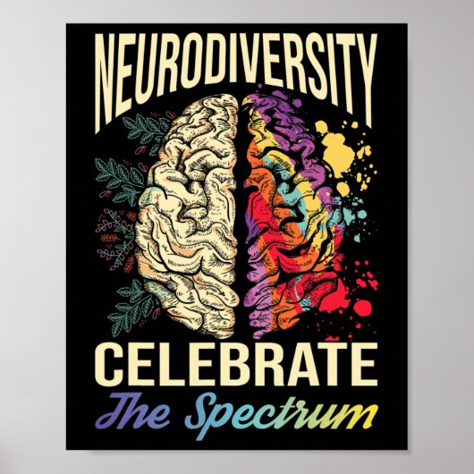 Neurodiversiteit viert het spectrum van autisme poster (Voorkant)