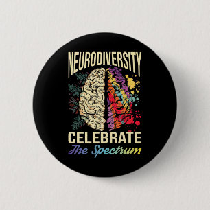 Neurodiversiteit viert het spectrum van autisme ronde button 5,7 cm