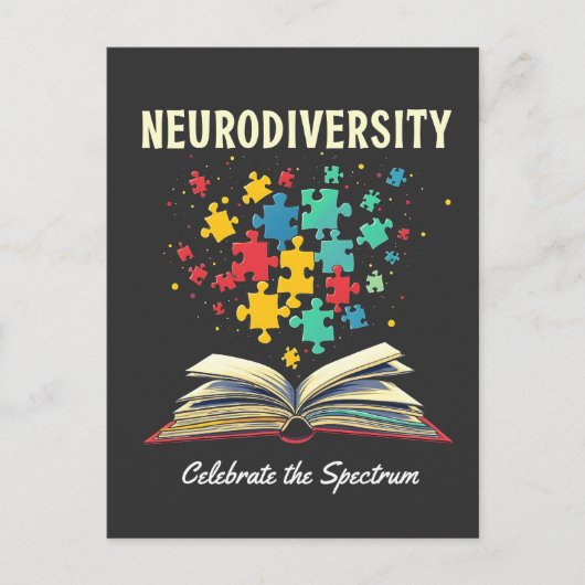 Neurodiversiteit viert het Spectrumboek Autisme Briefkaart (Voorkant)