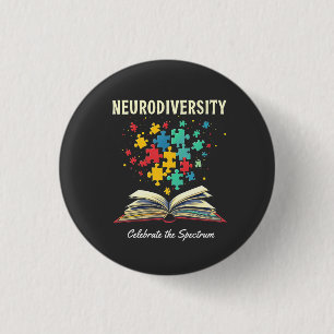 Neurodiversiteit viert het Spectrumboek Autisme Ronde Button 3,2 Cm