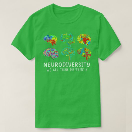 Neurodiversiteit We denken allemaal verschillend A T-shirt (Design voorkant)