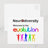 Neurodiversiteit Welkom bij de Evolutie Briefkaart (Voorkant / Achterkant)