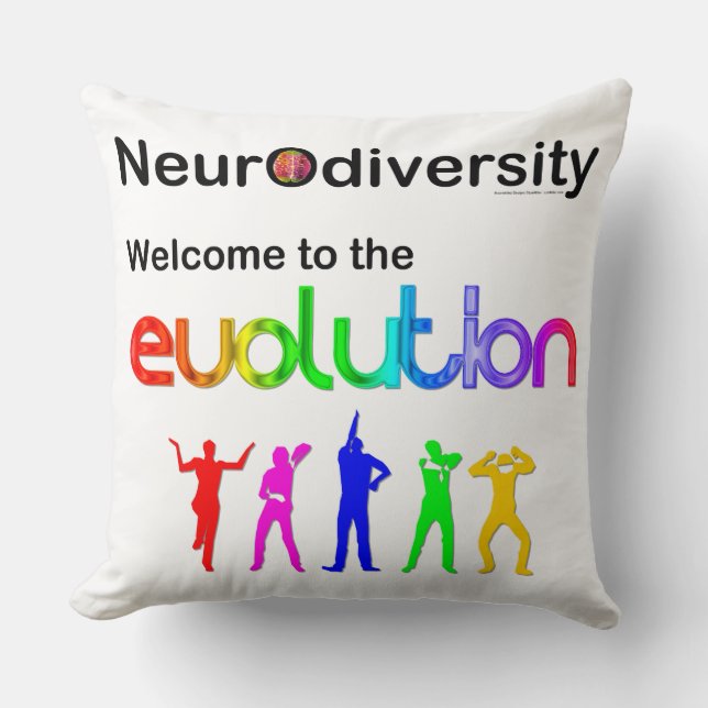 Neurodiversiteit Welkom bij de Evolutie Kussen (Voorkant)