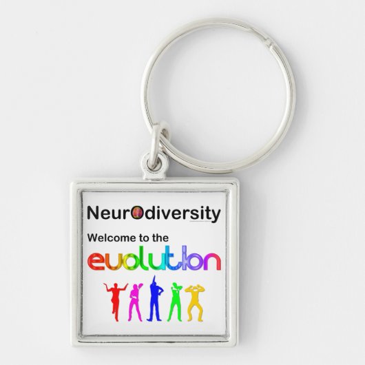 Neurodiversiteit Welkom bij de Evolutie Sleutelhanger (Voorkant)