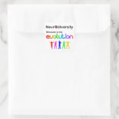 Neurodiversiteit Welkom bij de Evolutie Vierkante Sticker (Tas)
