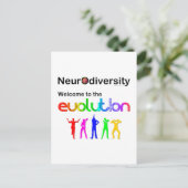 Neurodiversiteit Welkom in de evolutie Briefkaart (Staand voorkant)