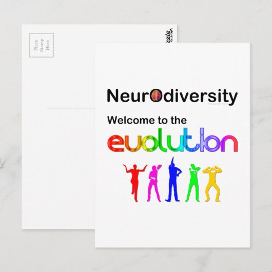 Neurodiversiteit Welkom in de evolutie Briefkaart (Voorkant / Achterkant)