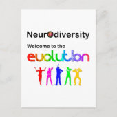 Neurodiversiteit Welkom in de evolutie Briefkaart (Voorkant)