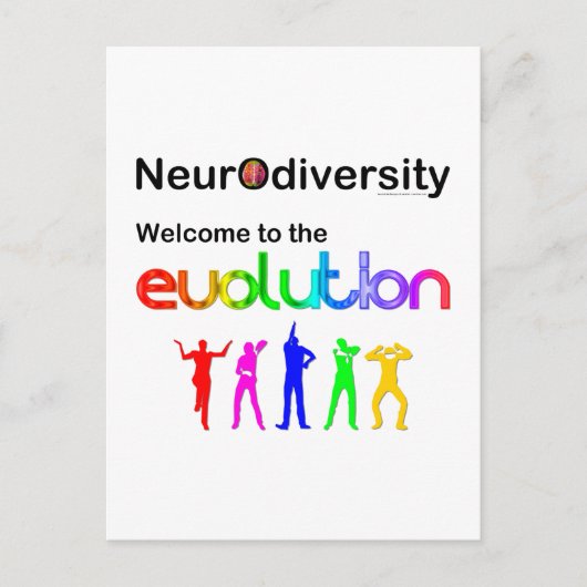Neurodiversiteit Welkom in de evolutie Briefkaart (Voorkant)