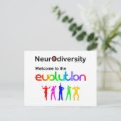 Neurodiversiteit Welkom in de evolutie Briefkaart (Staand voorkant)