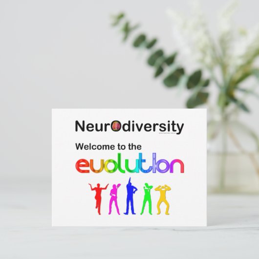 Neurodiversiteit Welkom in de evolutie Briefkaart (Staand voorkant)