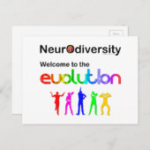 Neurodiversiteit Welkom in de evolutie Briefkaart (Voorkant / Achterkant)